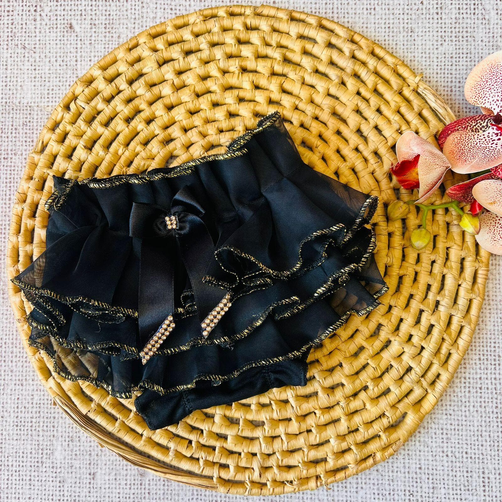 Calcinha Infantil Milionária, cor Preto