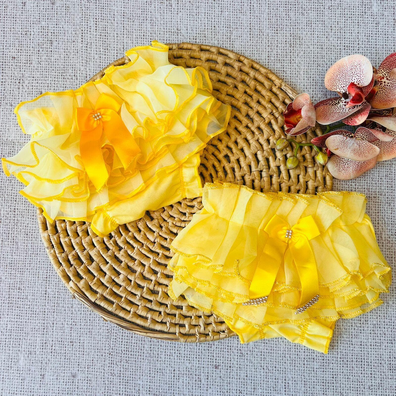 Calcinha Infantil Milionária, cor Amarelo