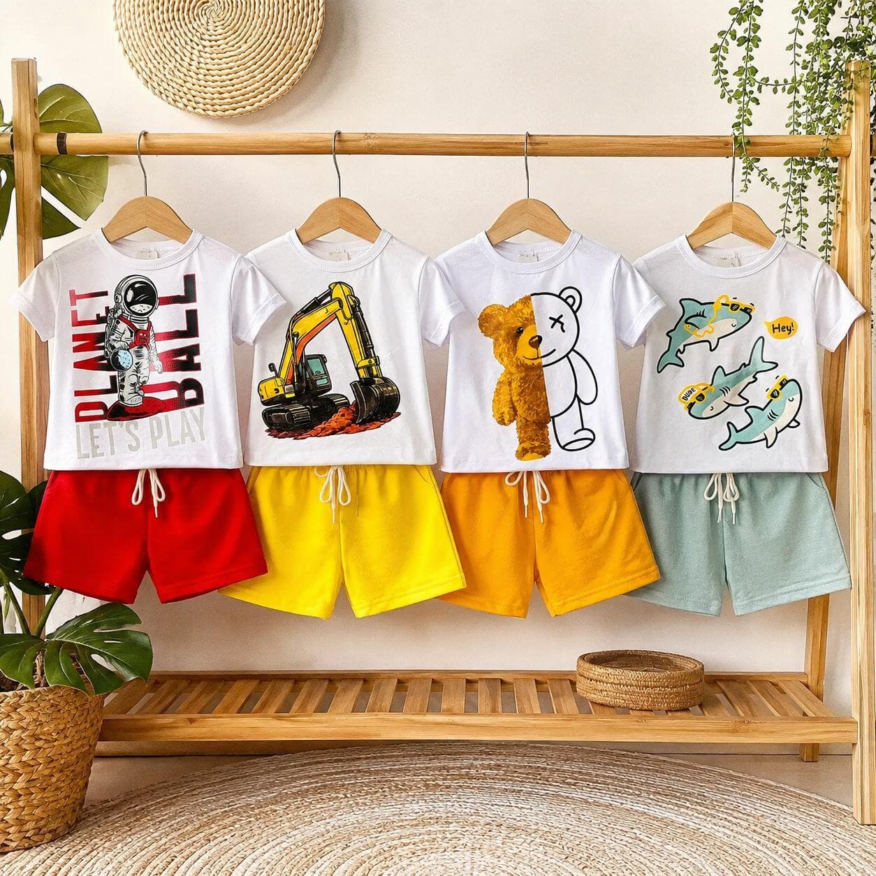Conjunto Infantil Bili, cor Branco
