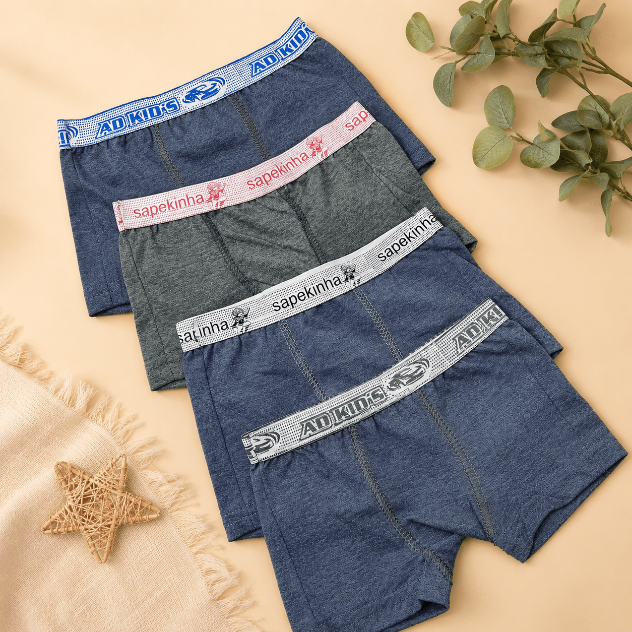 Cueca Box Lisa, cor Cinza